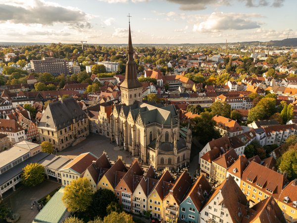 Stadtpanorama Osnabrück, Marktplatz, historisches Rathaus